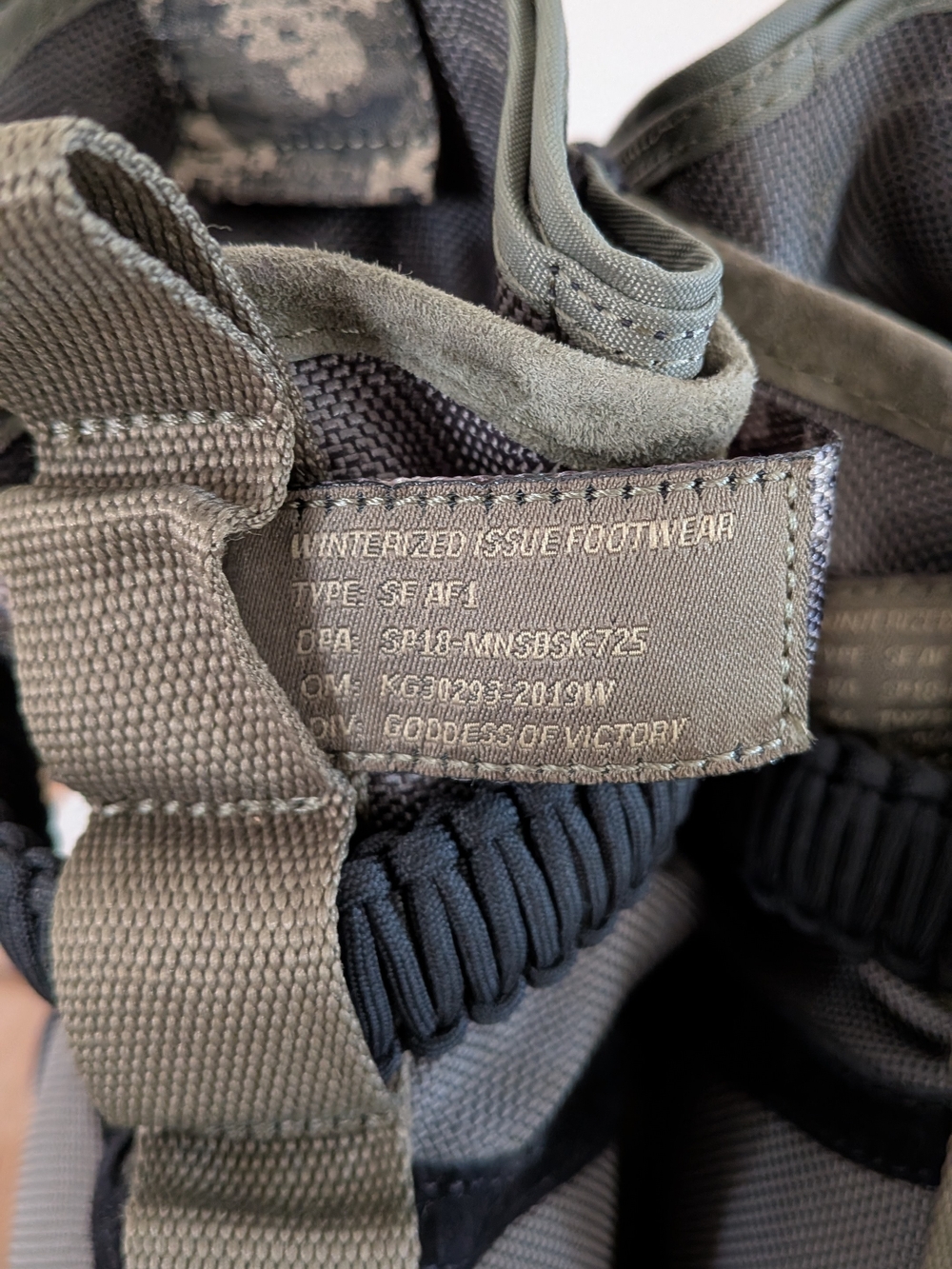Nike SF Air Force 1 High-Top Boots in Black and Olive - Picture 5 of 9
